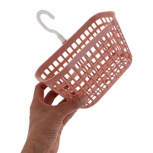PRETYZOOM Rotatable Hook Hanging Basket 2-pack Plastic Kitchen Basket for Wall Storage Hollow Drain Organizer for Soap Sponge Brush Toiletries 7.08 X 7.48 X 4.05 in