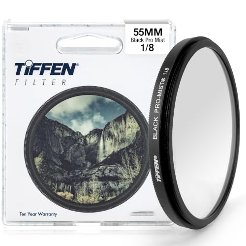 Tiffen 55mm Black Pro-Mist 1/8 Cinematic Diffusion Lens Filter Density 1/8