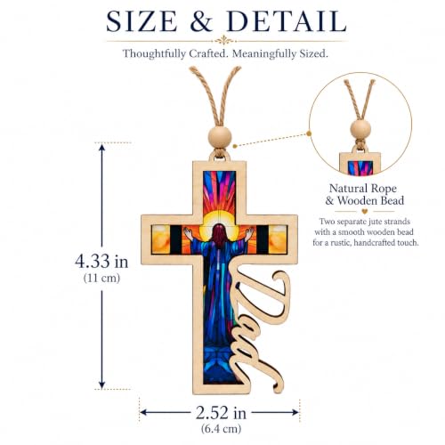 Cross Suncatcher, Christian Christmas Ornament for Dad Dad-jesus