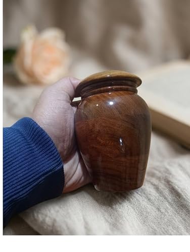 Wooden Cremation Urns for Ashes Adult Male/Female -Decorative Urns-Wooden Small Cremation Urn for Funeral for Pet or Human Ashes.. (Plain URN)