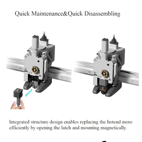 Replacement for Bambu Lab A1 Series 3D Printers Bambu lab A1/A1 Mini Hotend with a 0.4mm Hardened Steel Nozzle and Silicone Cover (0.4mm nozzle) 0.4mm nozzle