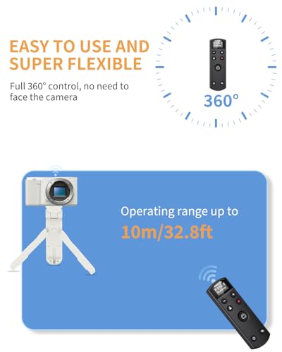 Aodelan for Fujifilm Camera Wireless Rechargeable Remote Control Update Black Remote for Fujifilm