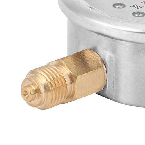 Oil Filled Vacuum Pressure Gauge TS-PGGZ604-0bar 1/4BSP Y60 Radial Oil Filled Vacuum for Petroleum Metallurgy -30-0inhg Vacuum Gauge Oil Gauge