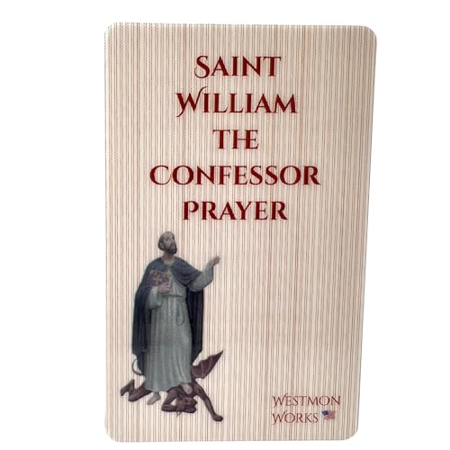 St William Pewter Medal USA Made on a Steel Chain with Holy Card Boxed Set
