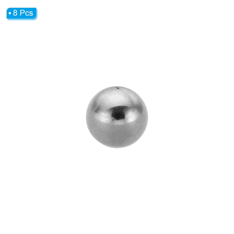 [Australia - AusPower] - PATIKIL M4x10mm Ball Nuts Knob, 8 Pcs Female Thread 304 Stainless Steel Round Blind Hole Screw Cap Cover for Lighting Machinery DIY Decoration, Silver 