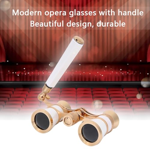 Opera Glasses, 25mm Optics Lens Theater Binoculars, Binoculars Compact, with Carry Pocket, for Kids, Adults, Costume, Indoor Viewing, 11 * 6.3 * 3cm/4.3 * 2.5 * 1.2in