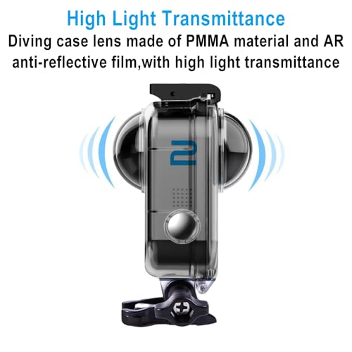50M/164FT Underwater Dive Waterproof Case for GoPro MAX2 Camera for MAX2 Dive Case
