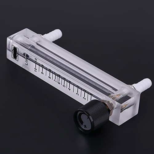 Gas Flow Meter, Flow Meter 1-10 LPM Flow Meter Rotameter Air Oxygen 0-15 L/min Flow Meter for Oxygen/Air/Gas Acrylic Rotometer with