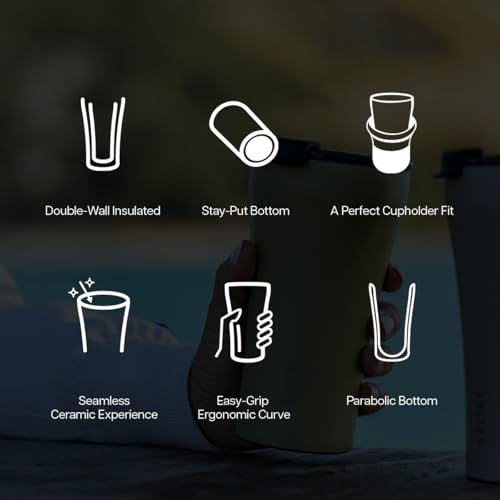 Sttoke The Mossy Meadows Classic with Leakproof Lid Heather Green Tumbler, 12 oz. Capacity