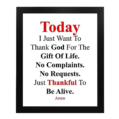 Christian Scripture Wall Art, I Just Want to Thank God, 8x10 Unframed