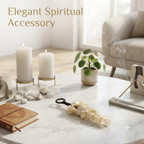 Natural Selenite Rough Door Hanger – Cleansing & Protection Crystal Hanging Décor for Home, Office & Meditation Space – Energy Purifier & Spiritual Gift