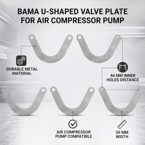 Garosa 59mm U-Shape Air Compressor Valve Plate Replacement 5pcs Metal