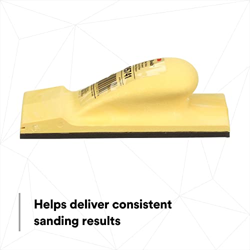 3M Hookit Hand Block 05741, 2-3/4 x 7-3/4 inch sanding block, black rectangular design