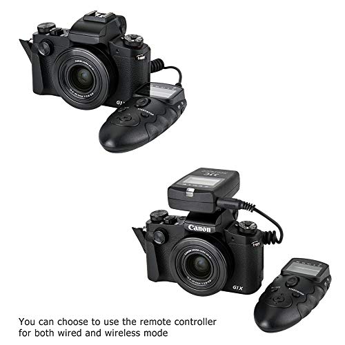 JJC Wireless Intervalometer Timer Remote Shutter for Canon EOS Rebel T7 T6 For Canon RS-60E3