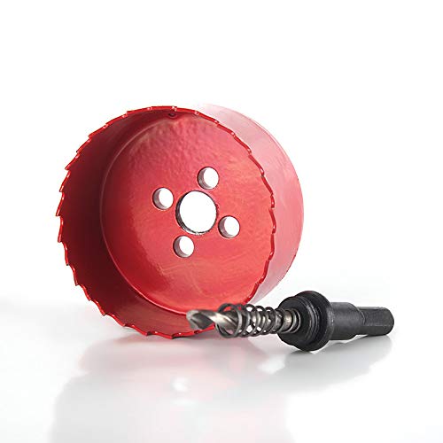 [Australia - AusPower] - EMSTAR 4 Inch M42 HSS Bi-Metal Hole Cutter, Triangular Shank Hole Saw Drill Bit with Spring, for Wood, Plywood, Plastic, Gypsum Board, Thin Metal Sheets 