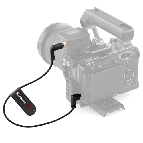 Alvin’s Cables Timecode Cable for Sony FX3| FX30| A7S3| A1 Camera, Locking 3.5mm TRS to Micro USB Timecode Cable for Deity TC-1 Timecode Generator 35cm| 13.8in Locking 3.5mm TRS to Left Angle Multi USB