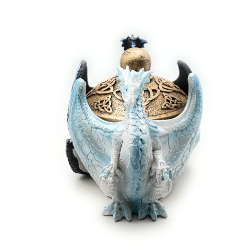 RUSTIX Dragon Yin Yang Trinket Box – Dual Dragons Decorative Celtic Jewelry Box, Gothic Fantasy Keepsake Organizer, Perfect Dragon Lover Gift for Home Decor