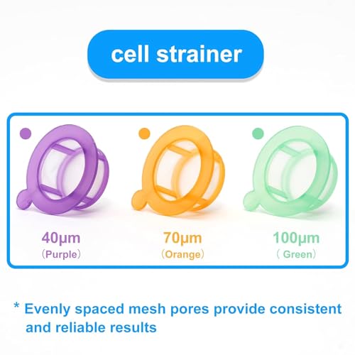 CryoKing 70µm sterile nylon cell strainer with handle, 50-piece pack