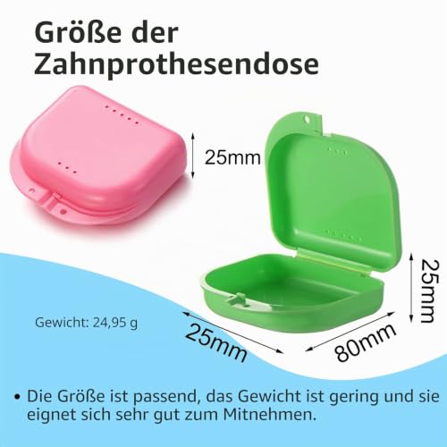 2 Pack Orthodontic Retainer Case Retainer Case Denture Cover with Ventilation Holes for Mouth Guard and Floss