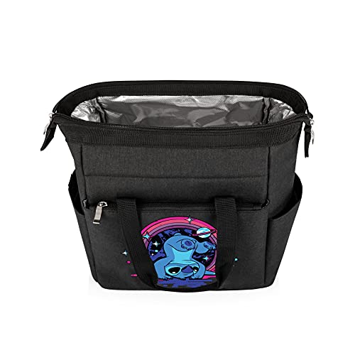 PICNIC TIME Disney Lilo & Stitch Upside Down On The Go Lunch Bag, Soft Cooler Lunch Box, Insulated Lunch Bag, (Black)