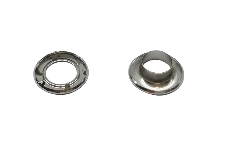 316 Stainless Steel Rolled Rim Grommet and Spur Washer Set – 1/2" Inner Diameter, Heavy-Duty Marine Grade Rustproof Eyelets, 50 Sets for Tarps, Canvas, Leather, Outdoor & Industrial Use