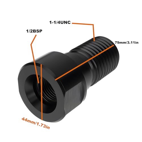 Adapter 1/2BSP Female to 1-1/4UNC Male for Drill Compatible with DEMA 25033 25086