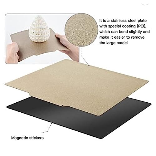 3D Printer Build Plate Magnetic Base 220x240mm Spring Steel PEI Plate Double Sided Removable Flexible Heated Bed for I3 Mega