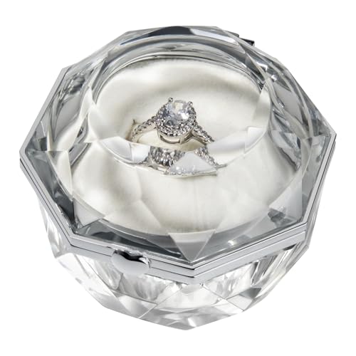Crystal Engagemen Ring Box for Proposal Wedding Ceremony Diamond Ring Box