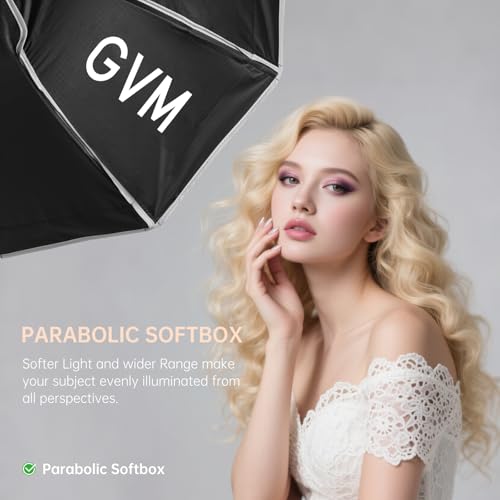 GVM Great Video Maker Lighting Soft Boxes Bowens Mount with Honeycomb Grid, Speedlight Umbrella Softbox Foldable with Carrying Bag for Studio Photography Speedlite Flash, 27