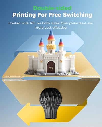 Creality Official K2 Pro Build Plate, 310x325mm Textured PEI Sheet, Double Sided Magnetic Flexible Removable Spring Steel Printing Plate 3D Printer Bed Plate (Without Magnetic Base) K2 Pro Textured PEI 310*325mm
