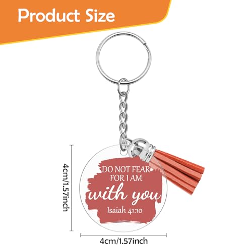 Ximalun Bible Verse Religious Keyring Christian Keyring Church Graduation Baptism Inspirational Birthday Christmas Easter Christian Gifts for Women Men Teen Friend Family