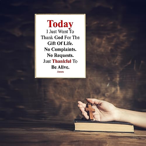 Christian Scripture Wall Art, I Just Want to Thank God, 8x10 Unframed