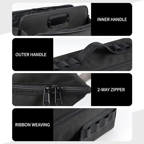 Naturehike folding tool bag in night black, zippered multifunctional storage organizer with water-repellent fabric