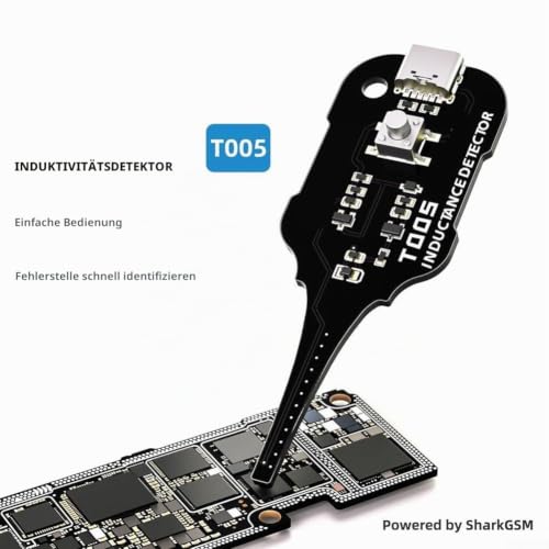 Inductance Tester XA5 for Coil Testing on Motherboards and Electronic Devices, Electromagnetic Induction Based Tool for Efficient Diagnostics (Black) black