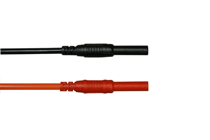 [Australia - AusPower] - Test Lead Extension SILICONE Male-90-Deg to Female Banana (3 ft)(1 pair) 