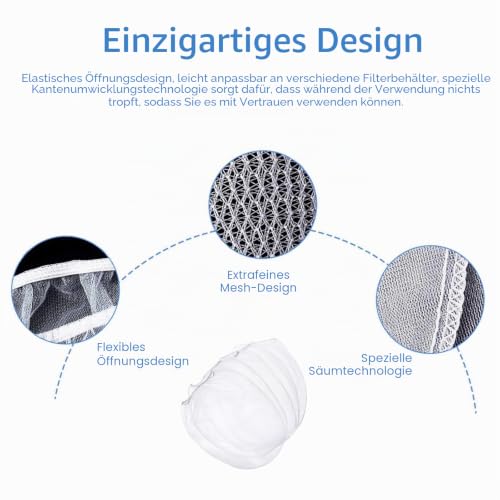 Pack of 5 5 Gallon Filter Bags, White Filter Bags, Elastic Opening Design, Hem Process, Filter Bag, Filter Strainer Mesh for Filtering, Colors Coatings | Elastic opening design, hem process, filter bag, filter sieve mesh for filtering colors coatings