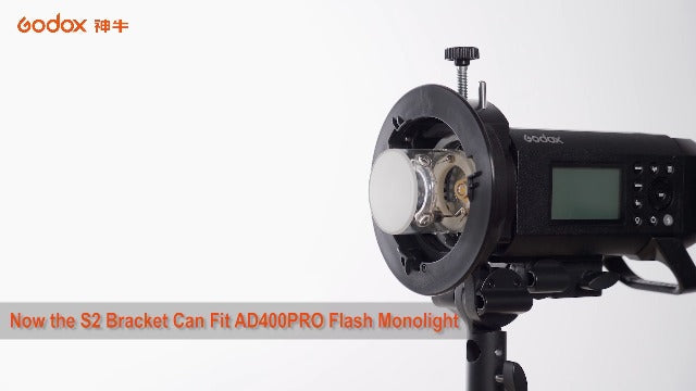 Godox S2 S-Type Flash Bracket with Bowens Mount for Speedlite and Strobe