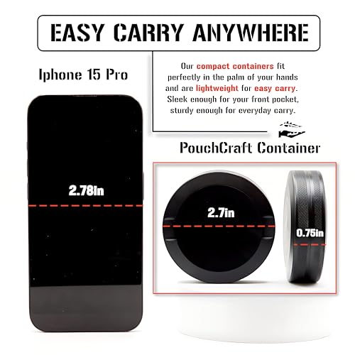 Metal Can | Metal Container for Pouches | Aluminum Used Pouch Storage Tin | Airtight O-Ring Moisture Odor Proof EDC Pocket Tin | The General Edition (Black) Black