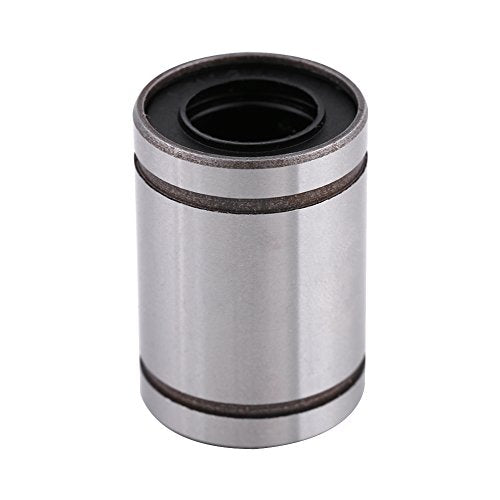Akozon Linear Motion Bearing, 10pcs Linear Ball Bearings LM12UU 12mm Linear Motion Ball Bearing Bushing for 12mm Rod for Linear Motion on 3D Printer, CNC, and Other Applications