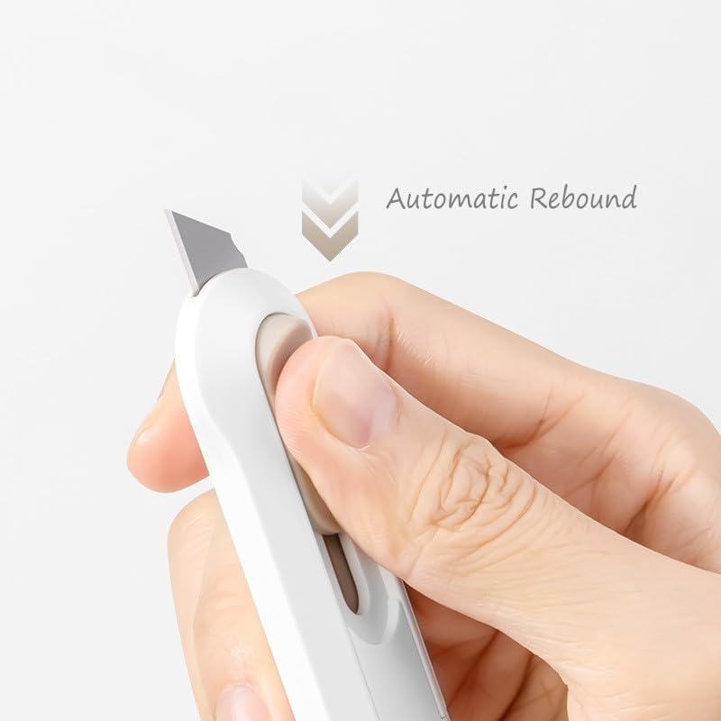 [Australia - AusPower] - 4pcs Utility Knife Box Cutters, Retractable Letter Opener, Sharp Cartons Cardboard Cutter Razor Knife for Christmas, Smooth Mechanism Perfect for Office and Home Use 