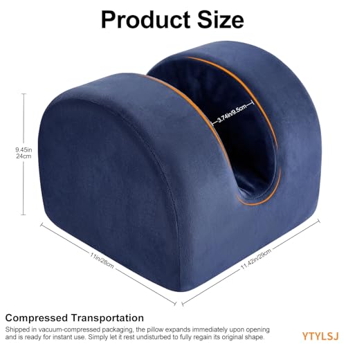 Knee Replacement Pillow for Post Surgery Recovery, Knee Surgery Recovery After Surgery Hip Abductor Pillow Maintains Leg Fixators While Sleeping Deep Blue