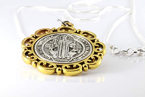 Dave The Bunny St Benedict Snake Chain Charm Necklace