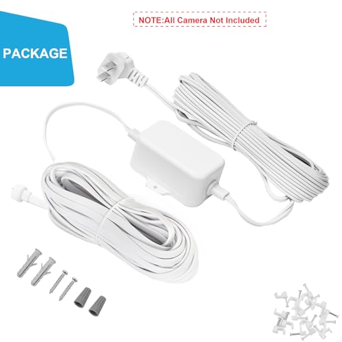 UYODM 50FT/15m Power Cable Compatible with Google Nest Cam Outdoor or Indoor, Battery(2nd Generation) - 5V 2A Charging Cable Power Your Nest Cam (Battery) Continuously - IP67 Weatherproof White 50 Feet