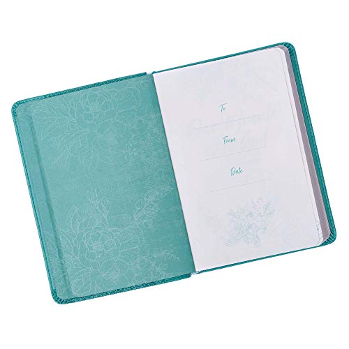 One-Minute With God For Women 365 Daily Devotions for Refreshment and Encouragement Teal Faux Leather Flexcover Gift Book Devotional w/Ribbon Marker