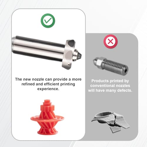 3pcs 0.6mm Integrated Nozzles for Anycubic Kobra 3 Max Combo, Quick Change High Flow High Speed Print Head Extruder Kit Hot End Replacement