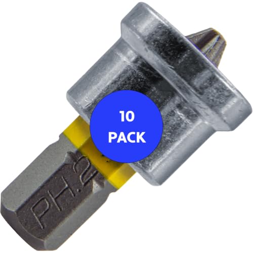 Jake Sales 1-inch #2 Phillips drywall bit, 1/4-inch shank, 10-pack for Sheetrock installation