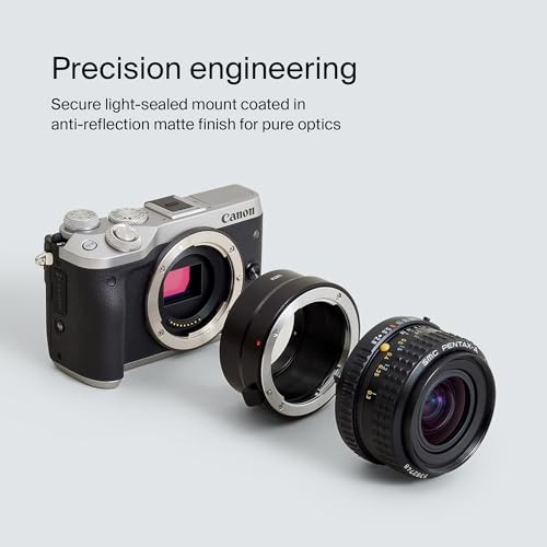 Urth Lens Mount Adapter Compatible with Pentax K to Canon EF-M (Manual)
