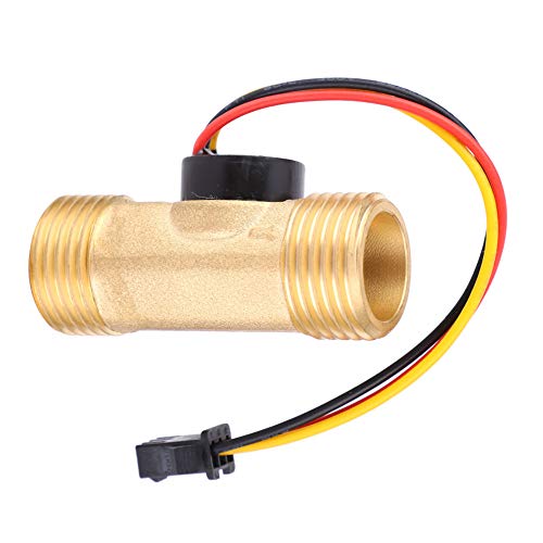 Garosa G1/2 Inch Water Flow Hall Effect Sensor Switch 52 mm Long External Thread Water Liquid Flow Meter Fluid Meter Liquid Water Meter 1-30L/min