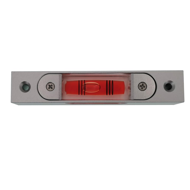 [Australia - AusPower] - UMEI Rectangular Adjustable Level Instrument with Holes, Aluminum Alloy Metal Adjustable Liquid Level Level Bubble, Luminous demagnetization, Length 120mm, Hole spacing 100mm (red) Red 