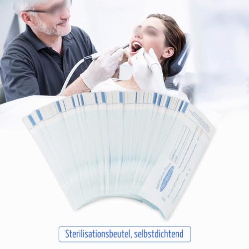 Pack of 200 Sterilization Bags, Self-Sealing Sterilization Autoclave Bags for Dental Tools, Dental Self-Sealing Sterilization Bag